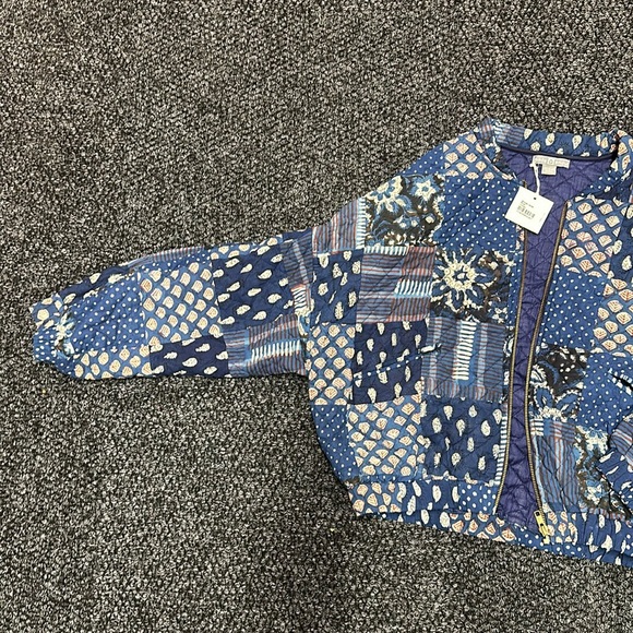Shade Amour NWT sz S Quilted Batik Bomber - Picture 3 of 4